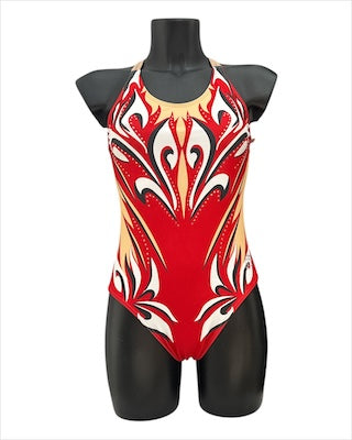 white royal flame costume size