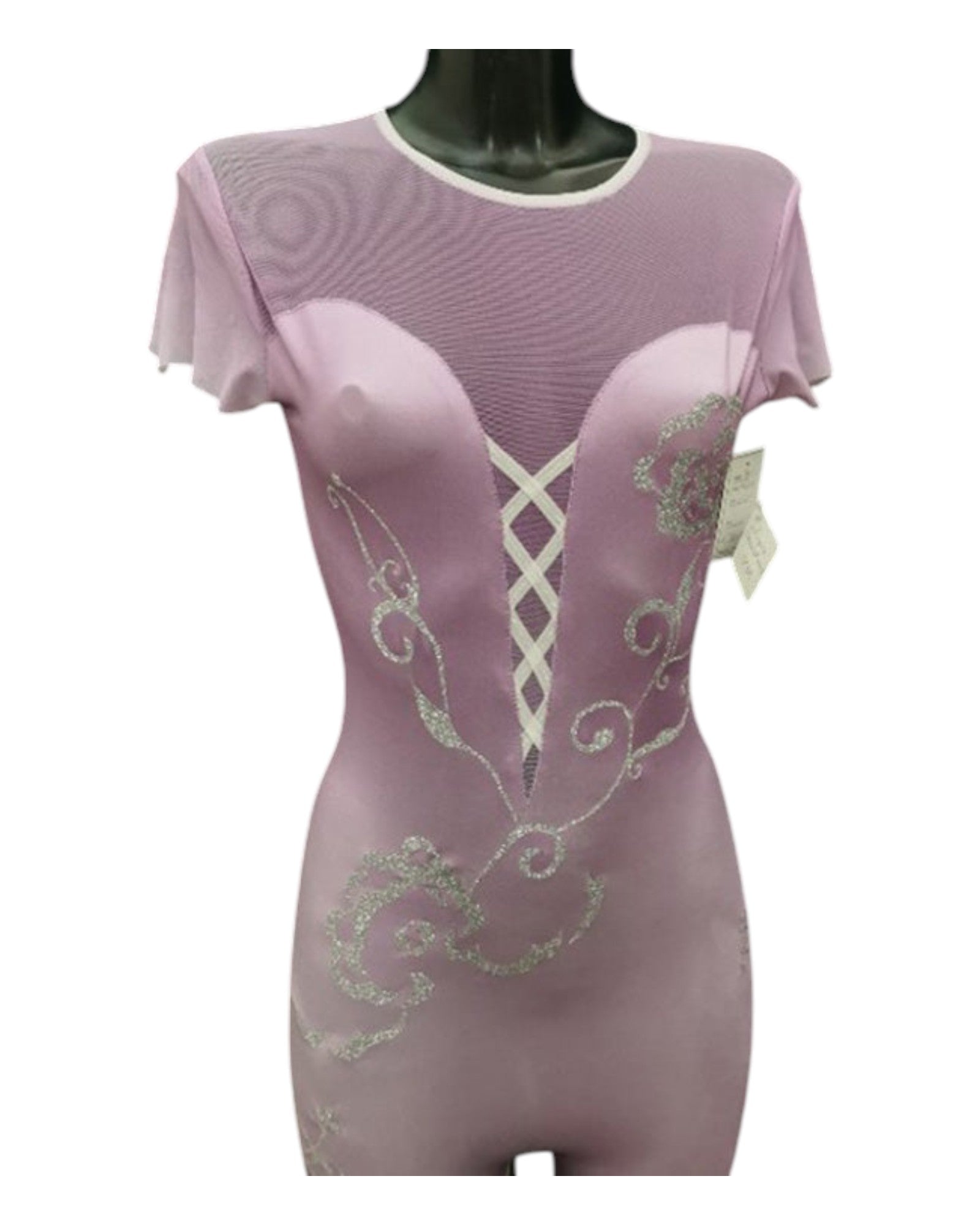 Tuta rosa glitter TG S