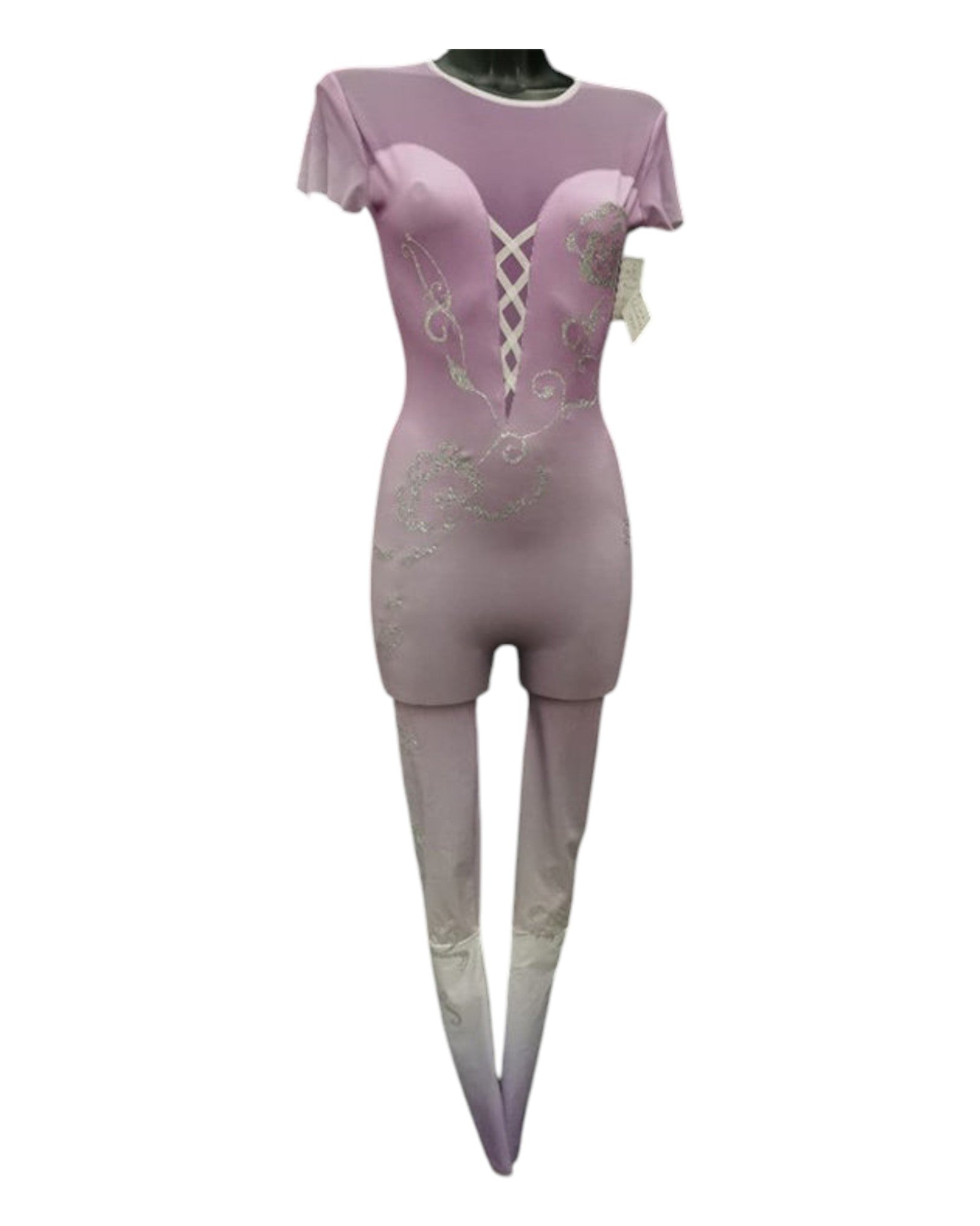 Tuta rosa glitter TG S